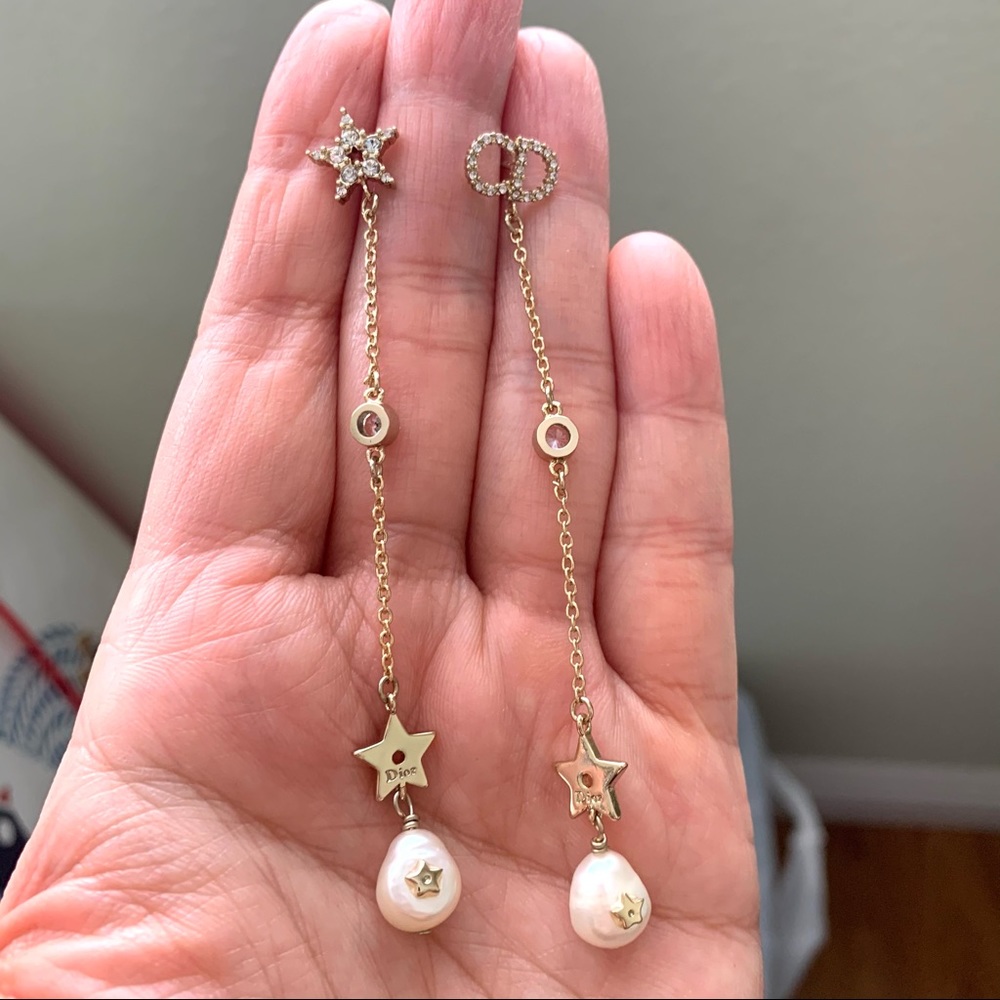 Dior Freshwater Pearl Dangle Earrings **repost